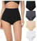 wirarpa Unterhosen Damen Baumwolle Unterwäsche Super Hohe Taille Frauen Slips Mehrpacka3 4er Pack Größe M