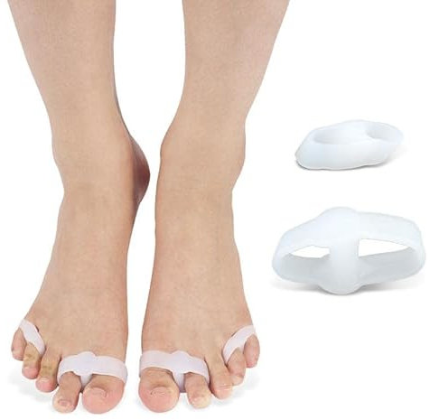 ANZII 4X Zehenspreizer, Zehenstrecker, Hallux Valgus Korrektur, Gel Zehentrenner Bunion Korrektur, für Bunion Vermeiden Überlappende Zehen und Schützen Zehen