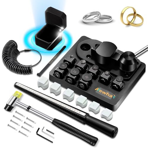 Newhai Upgraded Ring Bending Tool Ring Bender Machine for Jewelry Making Multi-Functional Ring Making Kit with Nylon Dies