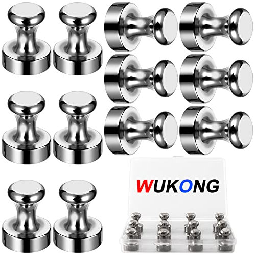Wukong 12×16mm Neodym Magnete Extra Stark, 12 Stück Kegelmagnete Stark, Pinnwand Magnete für Magnettafel, Kühlschrank und Whiteboard.
