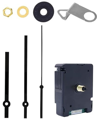 DEEWISH Uhrwerk Für Wanduhr Funk, Funkuhrwerk Für Wanduhr Lautlos, Quarz-Uhrwerk Bewegungs Mechanismus, Ersatzteile fr Clock Ersatzteile Ersatz, L 56 x B 36 x H 72 mm(Mit Uhrzeiger)