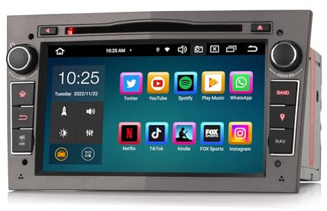 GONFEN 7 Zoll Acht-Kern 4GB+64GB Android 13 DAB+ Autoradio mit GPS Navi Für Opel Astra H Corsa D Signum Combo Vectra Vivaro Zafira Meriva Wireless CarPlay Android Auto WiFi USB DVD RDS Bluetooth A2DP