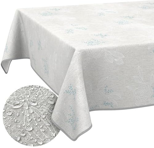 Stoff Tischdecke Tischwäsche Textil Tischtuch Baumwolle Polyester Gewebe abwaschbar pflegeleicht, in rund oval eckig Japondi Grau 90x130cm mit Saum (Eingefasst)