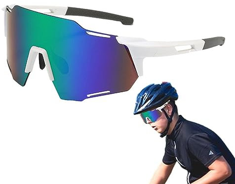 Aznever Fahrradbrille, Sport-Sonnenbrille, Fahrrad Sonnenbrille, Winddichte Brille Zum Reiten Und