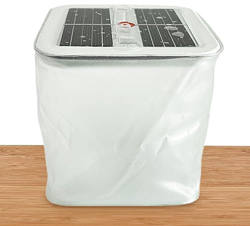 Teksome 2 Luces solares inflables – Faroles solares para Exteriores – Faroles solares inflables para Exteriores, Luces LED Plegables e inflables para Camping, energía