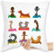 Kissen 40x40 Zierkissen - Hunde - Dackel Yoga Dackel Lustig - 40 x 40 cm - Weiß - geschenk für hundeliebhaberin hundebesitzer hund hundemotiv dackelmotiv hundesprüchen mit hundefan geschenke
