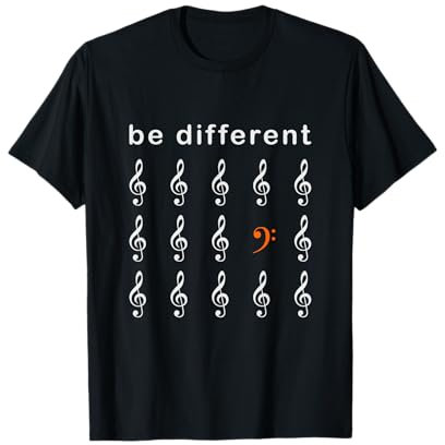 Bassschlüssel Musiker Be Different T-Shirt