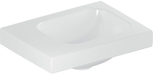 Geberit iCon Light Handwaschbecken, 38 cm x 28 cm, ohne Hahnloch, ohne Überlauf, Ablagefläche links, 501831, 501.831.00.4, Farbe: Weiß