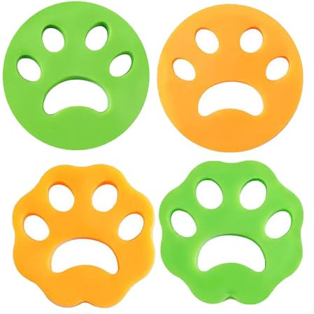 Sprießen 4 Piezas Lavadora Quitapelos para Mascotas,Lavadora y Secadora Quitapelusas,Lavadora Recogedor de Pelo para Lavandería,para Pelo de Perro,Pelo de Gato y Todas Las Mascotas