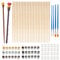 HAKOTOM 24Pcs Baguette Magique Bois, Kit de Peinture D'artisanat Baguette Magique, Wizarding World Wand - Film Set Movie Props Wands Jouet Enfant 6 ans