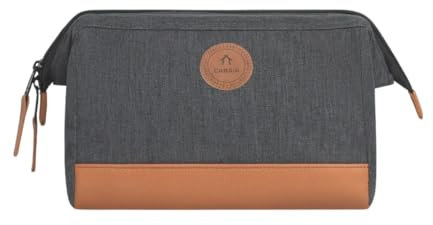 CABAIA - Trousse de Toilette Homme et Femme - Ouverture Grand Angle avec 2 Poches intérieures - Organisateur de Voyage Pratique et Résistant - Vanity avec Un Design Français, Exclusif et Original
