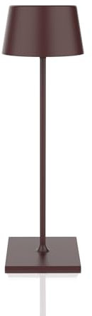 Palmina 842, Led Tischlampe Dimmbar,4400mah Led Tischlampe Kabellos,IP54-Schutz,Lampe Für Den Innen-/Außenbereich,Geeignet Für Abendessen,Lesen, Schlafzimmer,Garten Und Vieles Mehr/Braun
