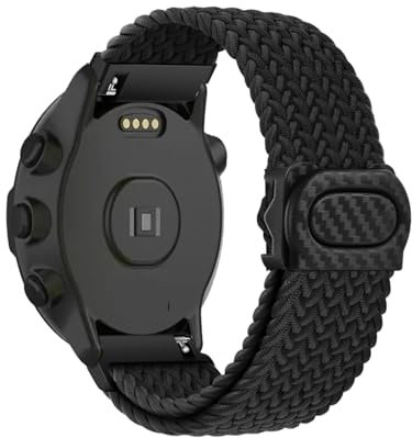 HYSDFFG Geflochten Armband für Suunto 7/ Spartan Sport/ 9 Titanium/ 9 Baro/ 9 Ersatzarmband, Elastisches Verstellbares Geflochtenes Nylon Solo Loop Sport Armbänder Kompatibel mit Suunto 7/9 (10)