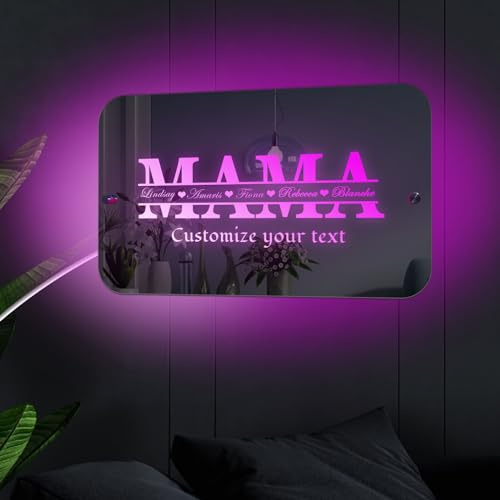 Angry Egg Boy Personalisierter Acrylspiegel mit Name, Wandmontage, Thematischer Spiegel MAMA Wanddekoration für Schlafzimmer Wohnzimmer, Benutzerdefinierte Spiegel für Mütter, Ehefrauen und Großmütter