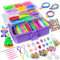 ROSHUKG 45 Farben Loom Bänder Kit mit 3 Schicht Aufbewahrungsbox, DIY Gummibänder Bausatz für Jungen Mädchen Weben Geschenk(Violett)