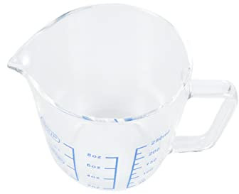 Amosfun Messbecher 250 Ml Hitzebeständiger Glas-backmessbecher Küchenwaage Becher Für Den Heimladen