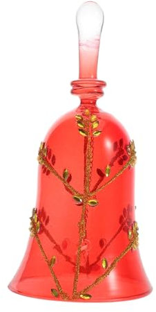 IMIKEYA Handgehaltene Weihnachtsglocke Empfangsglocke Aus Glas Dekorative Weihnachtsglocke Tischglocken-Ornament Vielseitige Rufglocke Für Zuhause