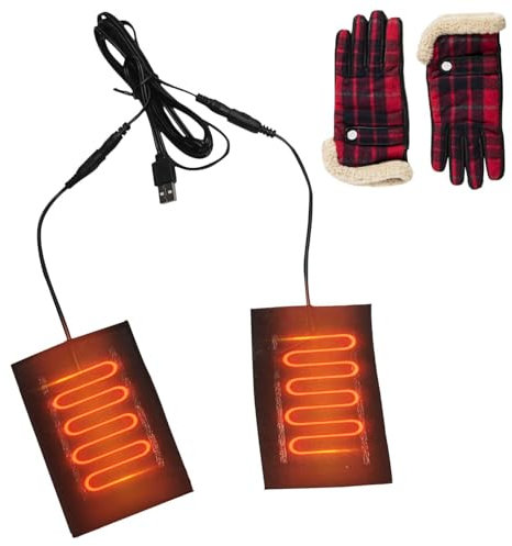 USB Heating Pad For Gloves - 5V 1.5A 7W Carbon Fiber Heating Pad For Winter, Electric Gloves Heating Pad, Portable USB Heater Pad Set, Electric Winter Gloves Heat Pad, 2 In 1 Heating Pad For Women Men