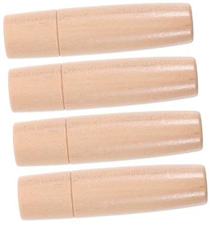 SUPVOX Set Di Manici Per Utensili Da Barbecue 4 Pezzi Manici in Legno Verniciato Per Barbecue Spazzola Da Cucina Teiera