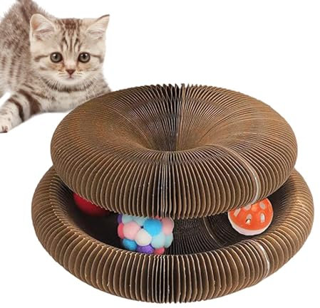 Katzenwirbel, Katzen Wirbel Spielzeug, Katzen Spielzeug, Katzenliebling Akkordeonspielzeug, Fummelbrett Für Katzen, Faltbares Schleifbrett, Interaktives Und Pädagogisches Spielzeug Für Kätzchen