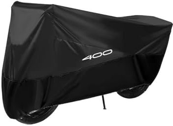 Cubierta de Moto Funda para Moto Para KA&WASAKI Z400 Para Ninja 400 Motocicleta Cubierta Protectora Al Aire Libre Impermeable A Prueba De Polvo Cubierta De Protección Solar(Negro,XXXL for 220cm)