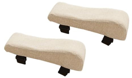 harayaa Bürostuhl Armlehnenpolster Ellbogenhaltsunterstützung Kissen Arm Rest Kissen Gaming Stuhl Arm Pads, Beige