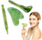 OUDQFCJ Gua Sha-Massage-Kits Natürlicher Jade Massager Guasha aus Jade Stein Gesichtsmassage