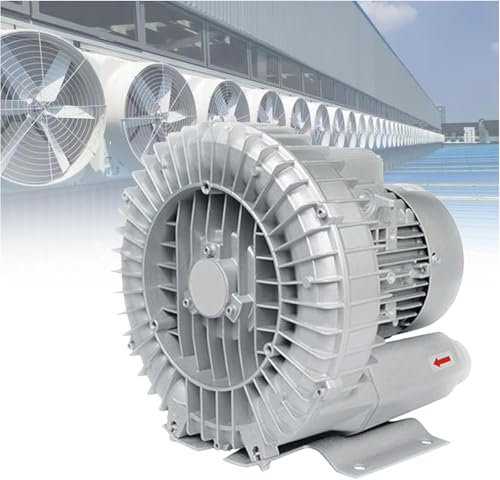 Regeneratives Gebläse 120W-1100W Seitenkanalverdichter Regeneratives Gebläse Zum Luftblasen, Absaugen,Abwasser Belebungs,Einphasig Vortex-Gas-Pumpe, Fischteich-Ringgebläse(250W/0.34HP)