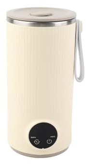 Hervidor de Agua Eléctrico Portátil Recargable de Viaje, Pequeño, USB, de Acero Inoxidable, con Agitador Giratorio, 400 Ml, Temperatura de Calentamiento de 55 °C, 2 Baterías de
