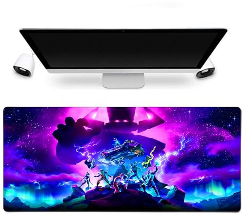 Sublymes Iron Man & Storm & Mystique Fortnite Légendes Tapis de Souris – 900x400mm, Base Caoutchouc Antidérapante, Surface Résistante, Thème Battle Royale