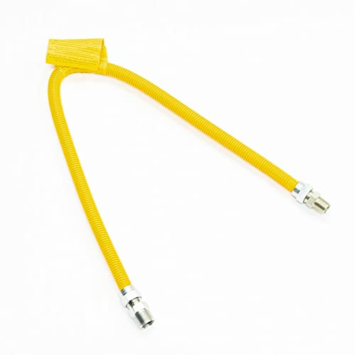 Range Oven Gas Connector 5/8 OD Tube x 36 Long Fittings 1/2” MIP x 3/4”