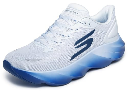 Skechers Men's Aero Burst Running Shoe, Light Blue, 11