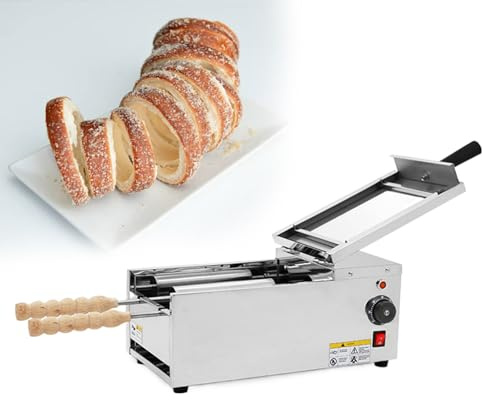 ERSINIAN Ungarische Cake-Pop-Rollmaschine, Kaminrollenmaschine, Donut-Maschine, Kuchenrollenofen, Brotofen, Eiscreme-Knusperofen, für Kaminkuchen und Brötchen