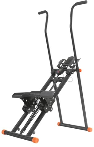 Treppensteiger Fitnessgerät, Stair Stepper für Home Gym Übung mit 3 Stufen Neigung & LCD, Vertical Climber Maschine Klappbar bis 120 kg für Cardio & Muskelaufbau