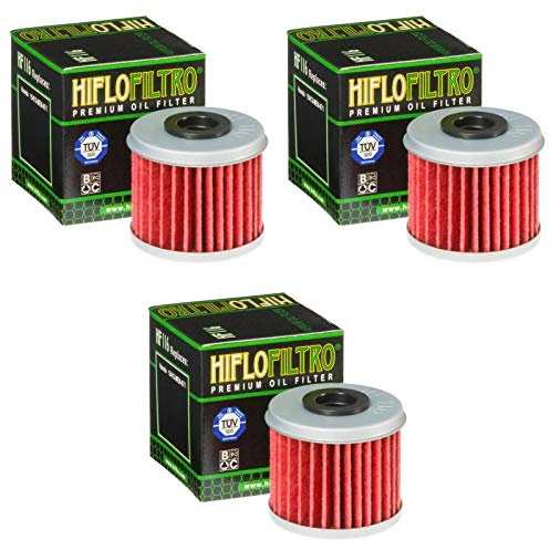 3x Filtri olio Honda CRF 250 X 04-14 Hiflo HF116