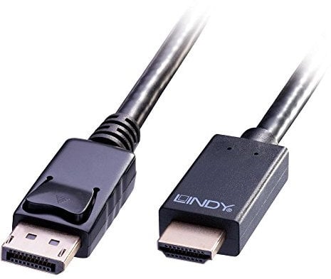 LINDY 36920 - DisplayPort-Kabel HDMI 1.4, 0.5 Meter, Display Port 1.2 4K 4096x2160@30Hz 10.2G | Kompatibel mit TV, Gaming, Monitor, Xbox, PS4, PS5, Blu-Ray, Soundbar | Die 2-Jahres-Garantie