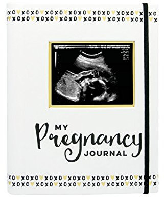 Pearhead My Pregnancy Journal, libro dei ricordi della gravidanza, album fotografico per la gravidanza, neutro per neonati o bambini