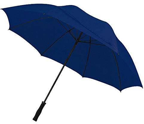 Großer Regenschirm / mit angenehmem Softgriff / Farbe: dunkelblau