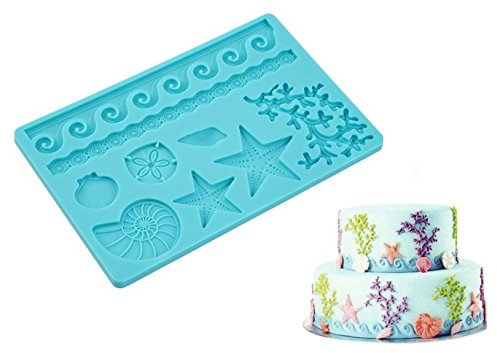 Sweet Candy 3D Muscheln Meer Silikonform für Kuchendekorationen, Schokolade