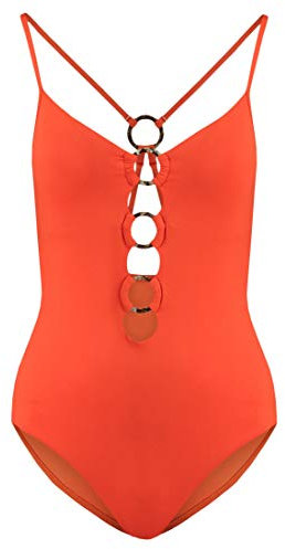 SEAFOLLY Damen Ring Front One Piece Swimsuit Badeanzug, Active Tangelo, 36