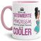 Tasse Tätowierte Prinzessin - Brünett - Tätowiert/Diva/für die beste Freundin/Witzig/Lustig/Becher/Innen & Henkel Rosa