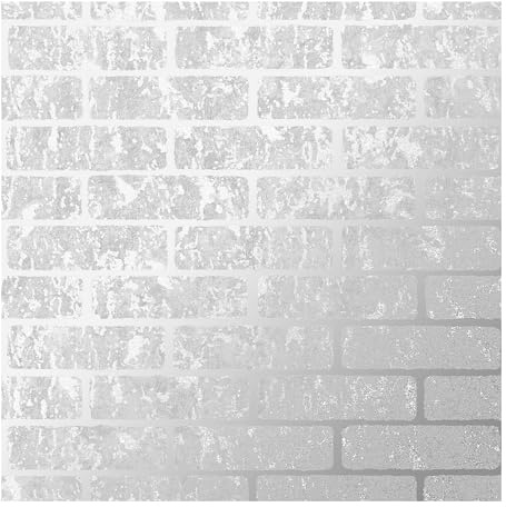 Super Fresco Grey Milan Metallic Brick Wallpaper
