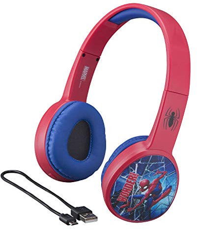 e-Kidz Spiderman Casque sans Fil Bluetooth