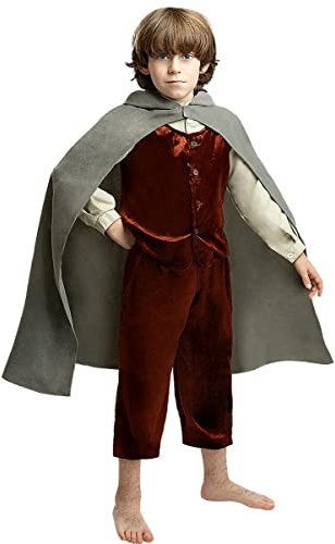 Funidelia | Frodo Kostüm - Der Herr der Ringe 100% OFFIZIELLE für Jungen Größe 10-12 Jahre Hobbit, Film und Serien, Der Herr der Ringe, Lord of the Rings (LOTR) - Farben: Bunt, Zubehör für Kostüm