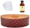 Kit Stampo per Ciambella (5pz x 400 gr) + Aroma per Colombe Fraccaro (1pz - 100 ml) + Sacchetto (5 pz), Stampi di Carta di Pura Cellulosa ideale per l’uso in Forno, resistente al calore 200°C