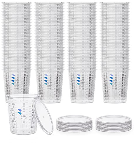 BenBow Vaso Medidor Profesional 100x 680ml con 12x Tapa - Escala Diversa - Vaso Con Escala
