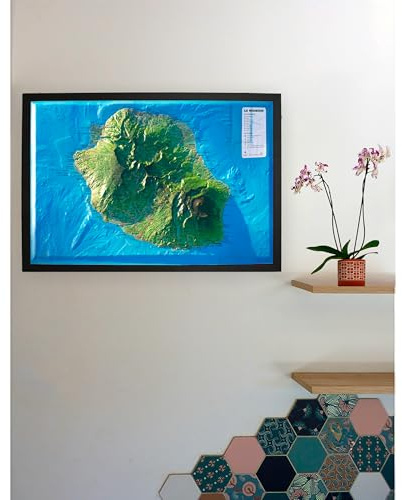 CARTE EN RELIEF DE LA REUNION: CARTE EN RELIEF DE LA REUNION