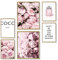 YUMKNOW Pink Paris Coco Wanddekoration – Feministische inspirierende Zitate für Frauen Mädchen Schlafzimmer Wandkunst – Rose Peony Glam Poster für Raumästhetik – Modedesigner Bilder – Postive Zitate