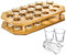 SOUJOY 16 Shot Glass Server Tray Set, 1 oz Shot Glass Set with Bamboo Tray, Party Serving Holder for Bar, Pub, Party, Club Drinking
