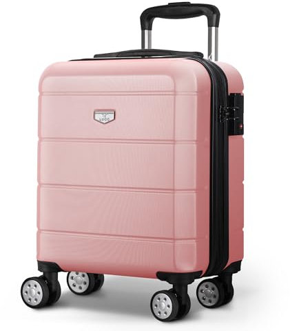 LUGG 15 Inch Jetset Lightweight Travel Cabin Bag Carry On Approved Suitcase ABS Shell Protection Water Resistant & Safe Locking System Easyjet Free Under seat Luggage (45x33x20cm)